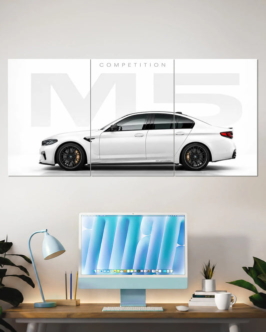 BMW M5 Competition Split Wall Poster | BMW Car Wall Art