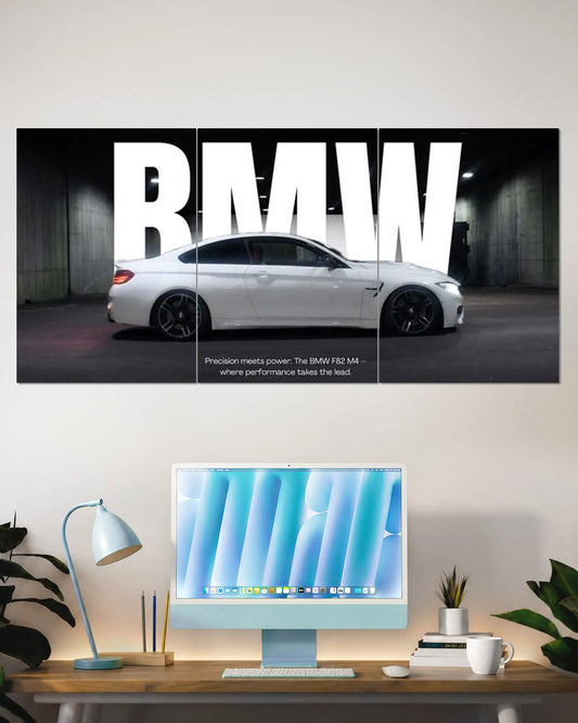 BMW M4 F82 Split Wall Poster | BMW Car Wall Art