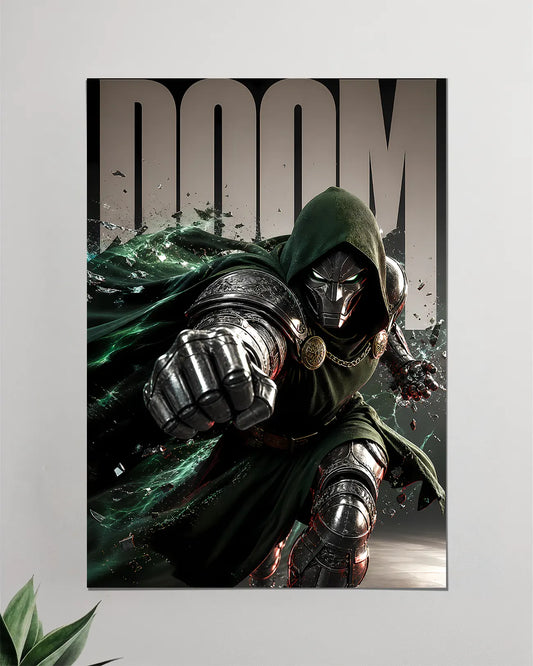 Doctor Doom Green Armor Poster