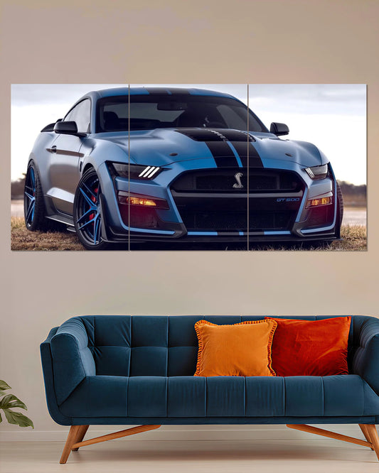 Ford Mustang GT500 Split Wall Poster | Muscle Car Wall Art