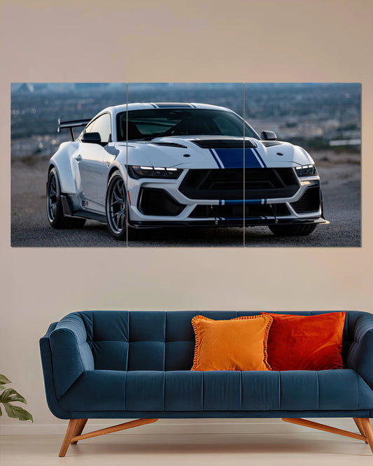 Ford Mustang Shelby Super Snake R Split Wall Poster | Muscle Car Wall Art