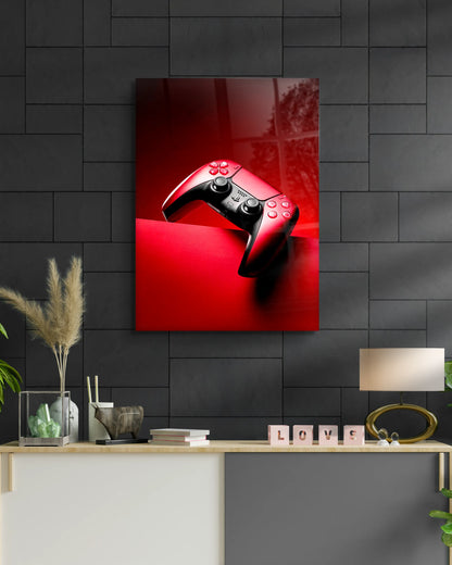 Gaming Controller Wall Art | Minimal Gamer Metal Poster | Modern Gaming Room Decor