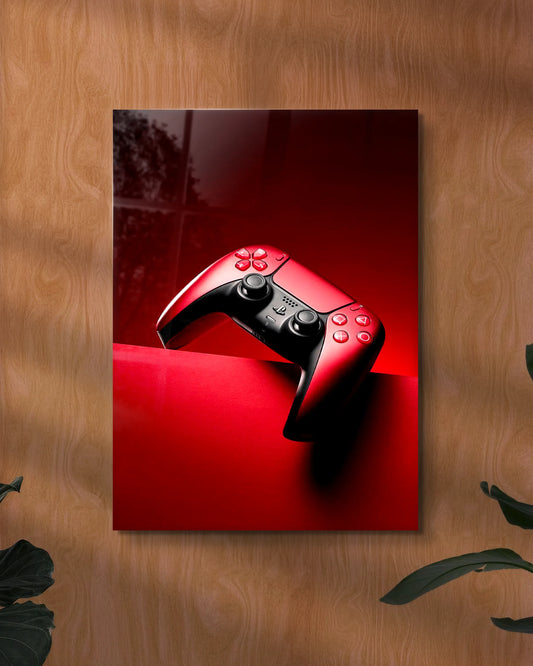 Gaming Controller Wall Art | Minimal Gamer Metal Poster | Modern Gaming Room Decor