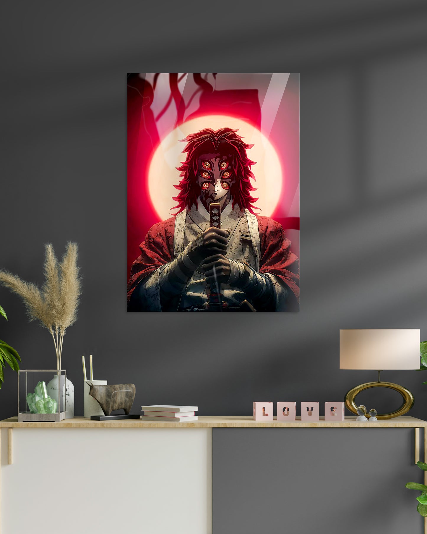 Kokushibo Moonlit Fury | Demon Slayer | Metal Poster