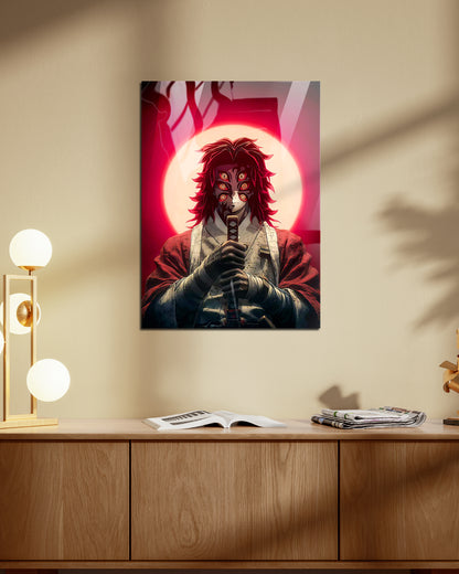 Kokushibo Moonlit Fury | Demon Slayer | Metal Poster