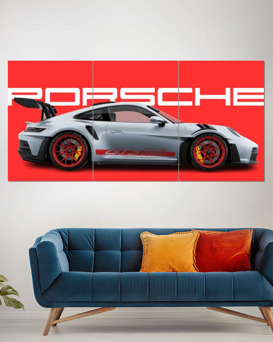 Porsche 911 GT3 RS Red Sports Car Wall