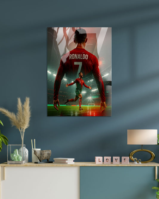 Cristiano Ronaldo Poster | CR7 Metal Print Wall Art