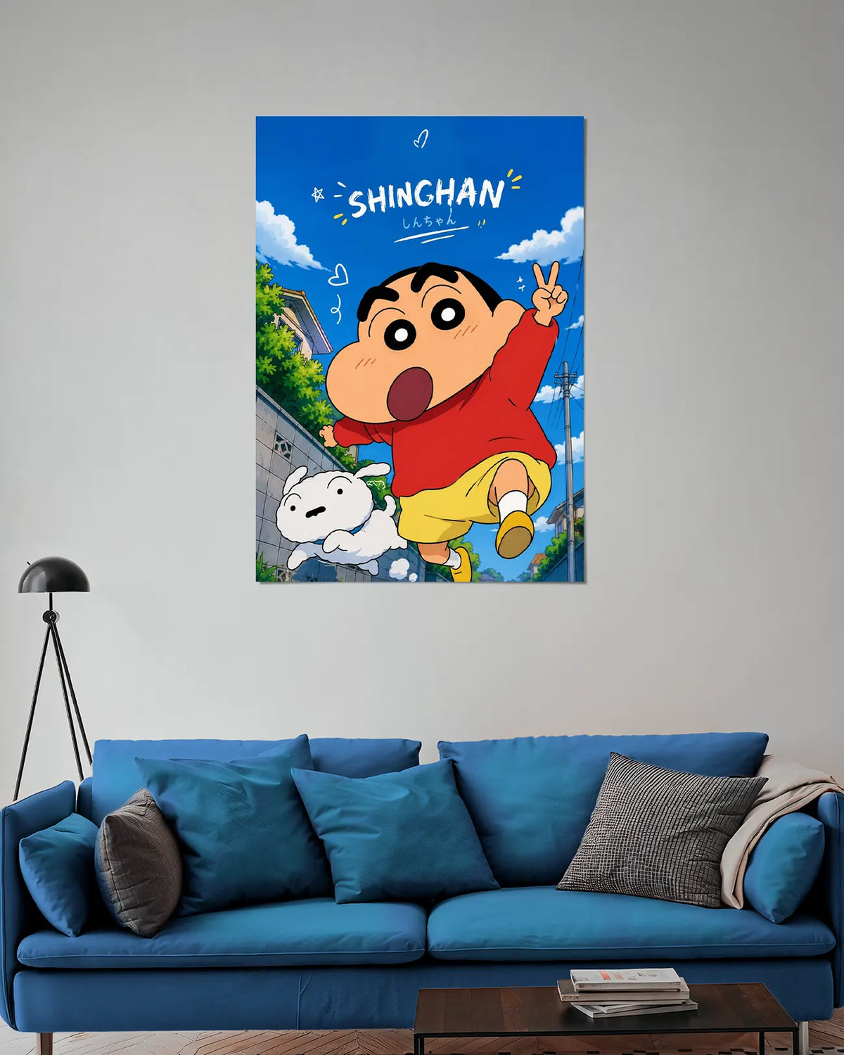 Shinchan & Shiro Wall Poster | Shin Chan Anime Wall Art