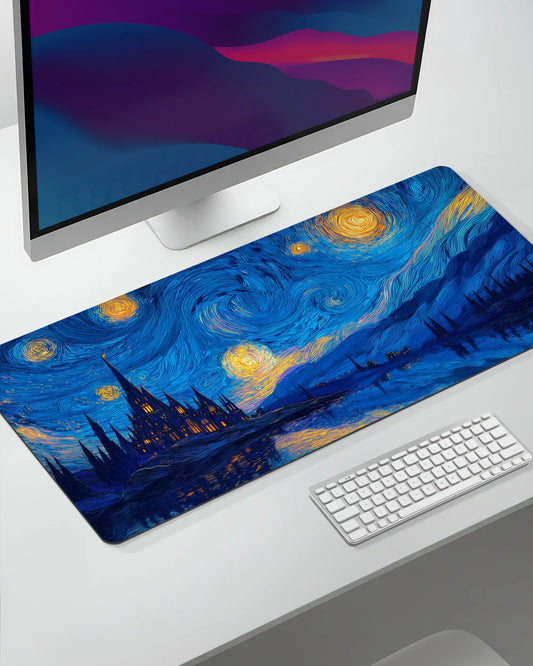 Starry Night Desk Mat | Gaming & Office Mouse Pad