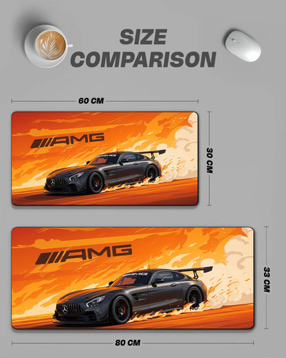 Mercedes-AMG GT R Drift Desk Mat | Performance Car Extended Gaming & Office Mouse Pad
