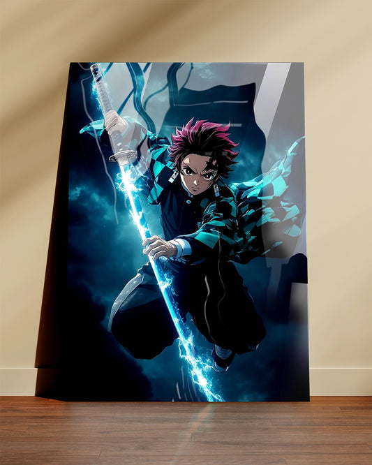 Tanjiro Kamado Metal Print | Demon Slayer Anime Wall Art