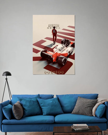Ayrton Senna McLaren Racing Legend Wall Poster | Formula 1 Wall Art