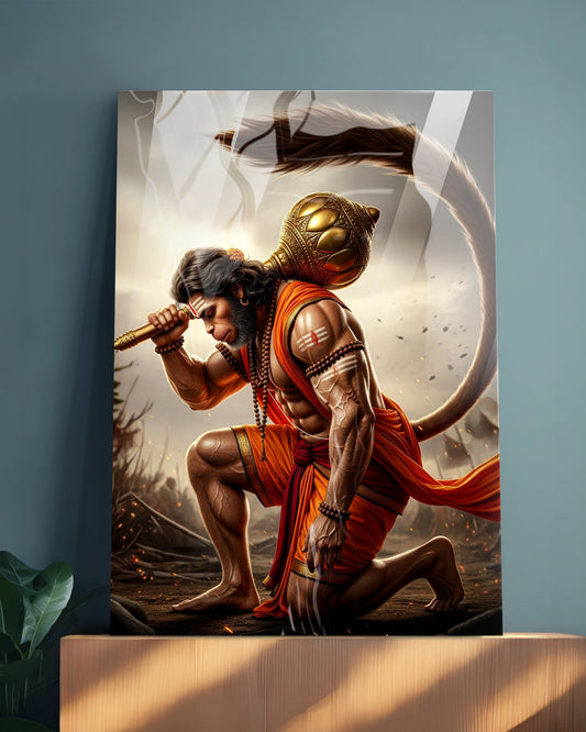 Hanuman Ji Metal Print | Hindu God Wall Art