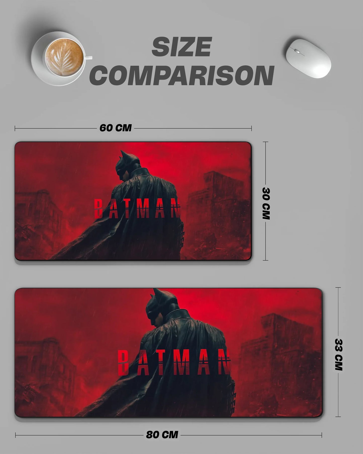 Batman Desk Mat | DC Dark Knight Extended Gaming & Office Mouse Pad