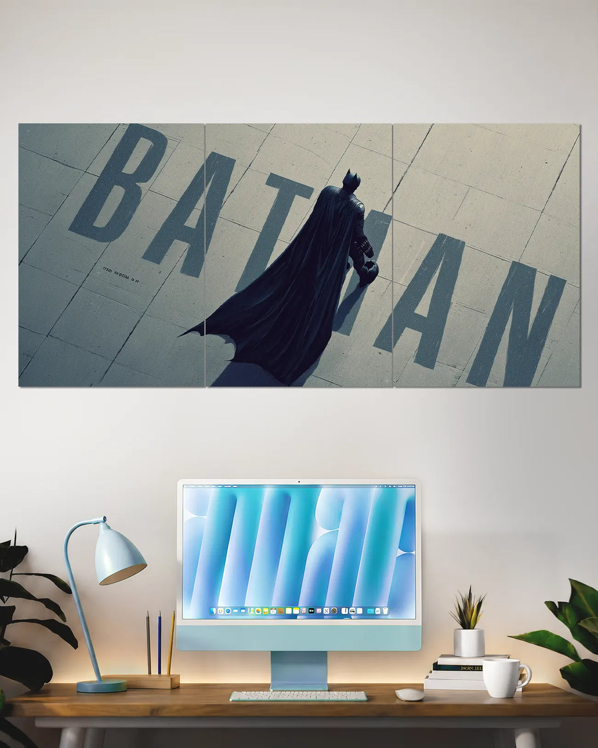Batman Split Wall Poster | Dark Knight DC Comics Cinematic Wall Art