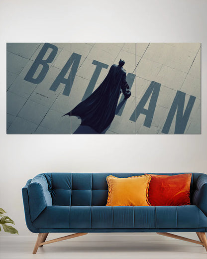 Batman Split Wall Poster | Dark Knight DC Comics Cinematic Wall Art