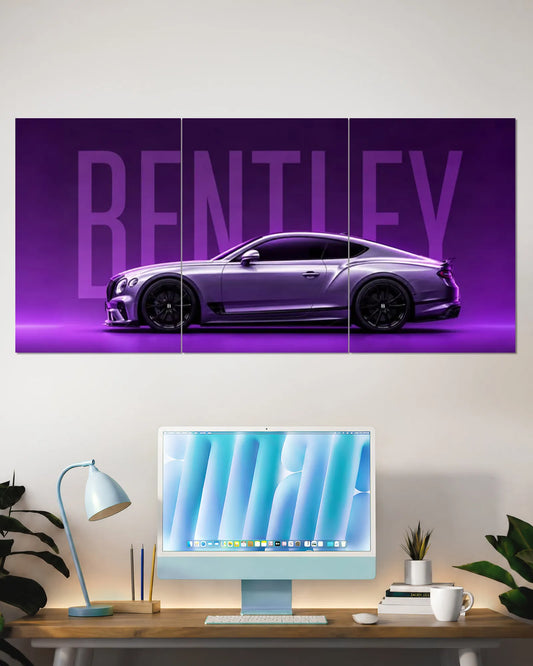 Bentley Continental GT Purple Split Wall Poster