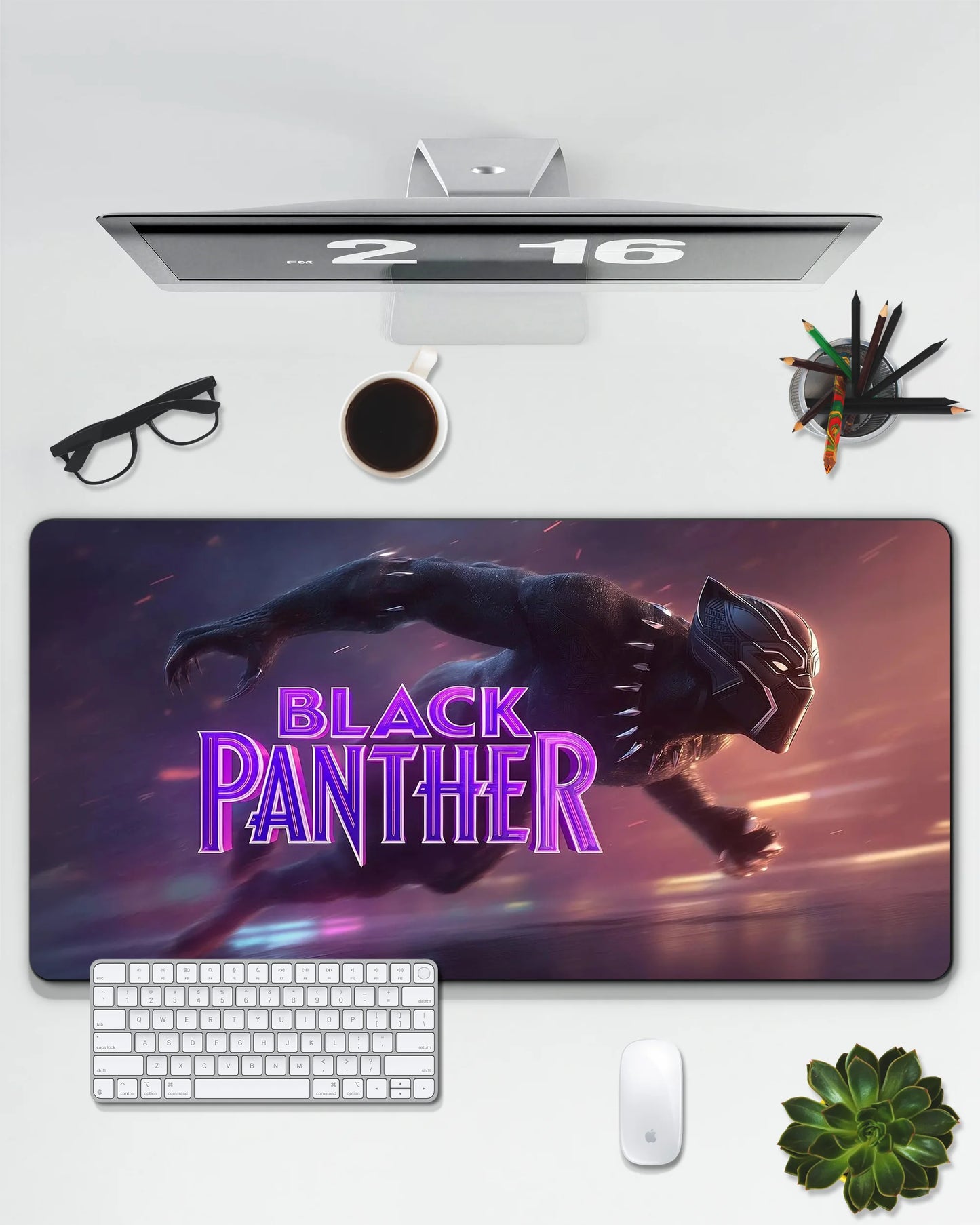 Black Panther Desk Mat | Marvel Superhero Extended Gaming & Office Mouse Pad