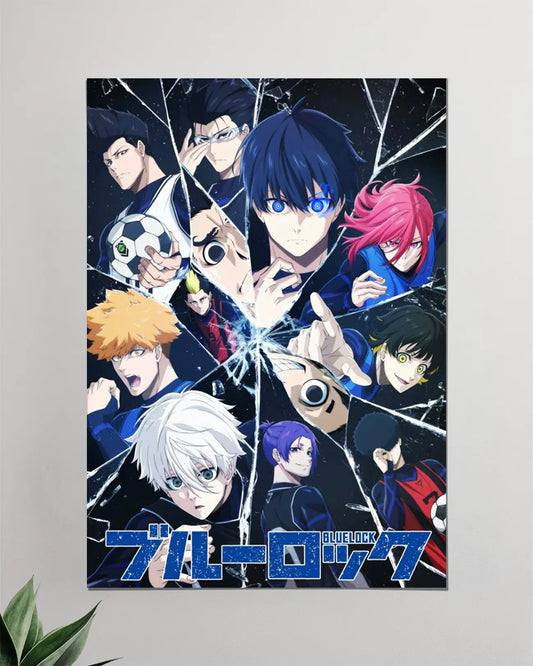 Blue Lock Anime Characters Soccer Wall Poster | Isagi Yoichi Football Anime Wall Art