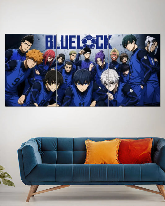 Blue Lock Split Wall Poster | Main Characters Football Anime Wall Art