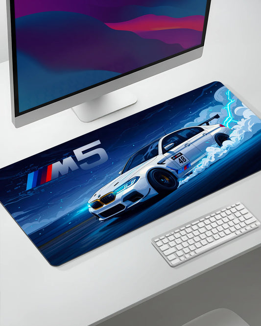 BMW M5 Performance Desk Mat | M Series Racing Extended Gaming & Office Mouse Pad