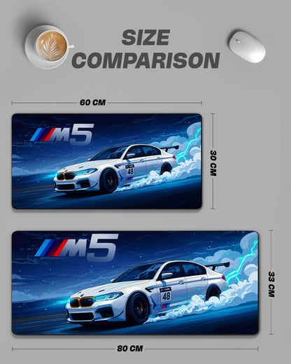 BMW M5 Performance Desk Mat | M Series Racing Extended Gaming & Office Mouse Pad