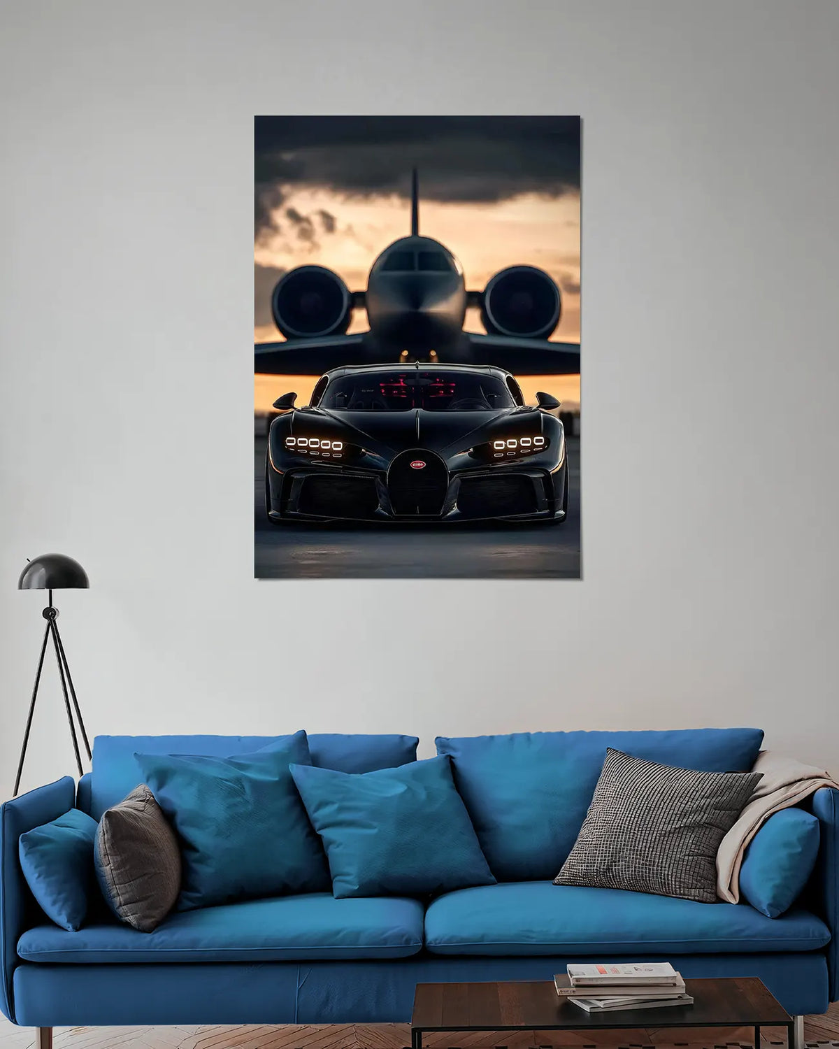 Bugatti Chiron Wall Poster | Luxury Supercar & Private Jet Wall Art