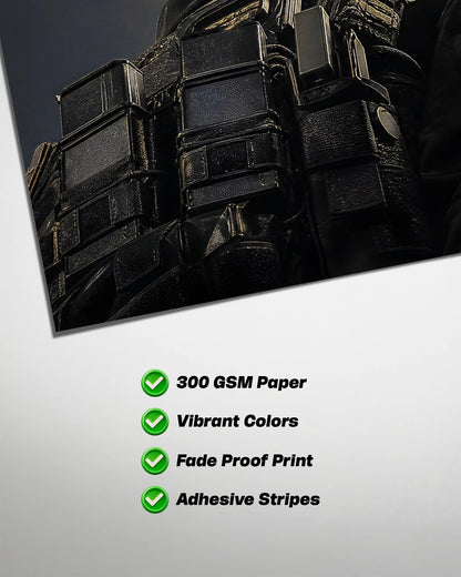 Call of Duty Ghost Poster | Modern Warfare Skull Mask Wall Art