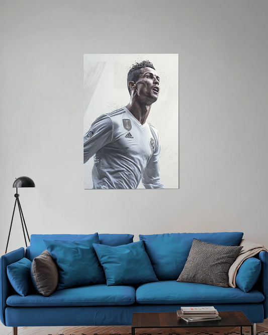 Cristiano Ronaldo Real Madrid Poster | CR7 Football Wall Art