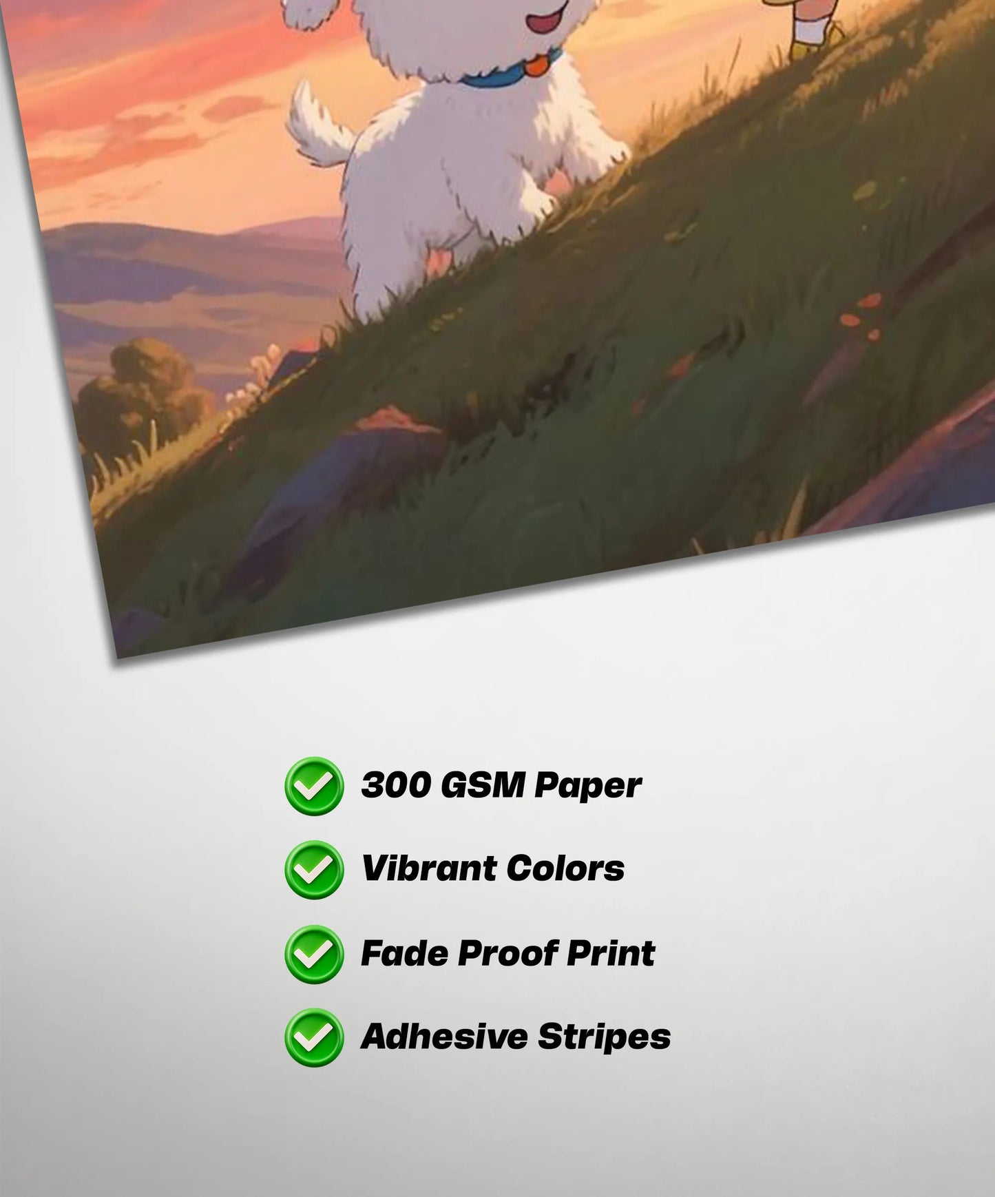 Shinchan Sunset Adventure Poster | Crayon Shinchan Wall Art