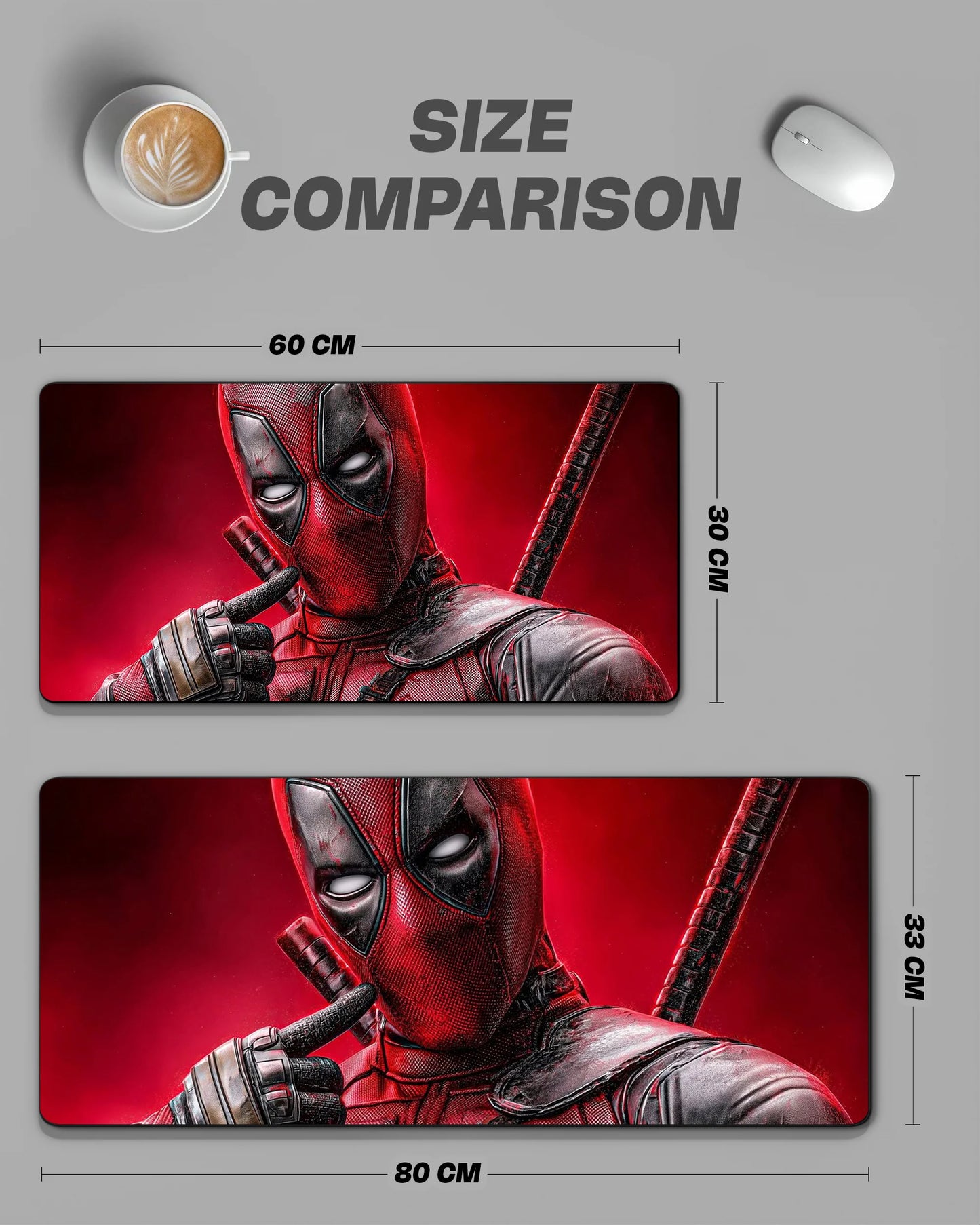 Deadpool Desk Mat | Marvel Superhero Extended Gaming Pad