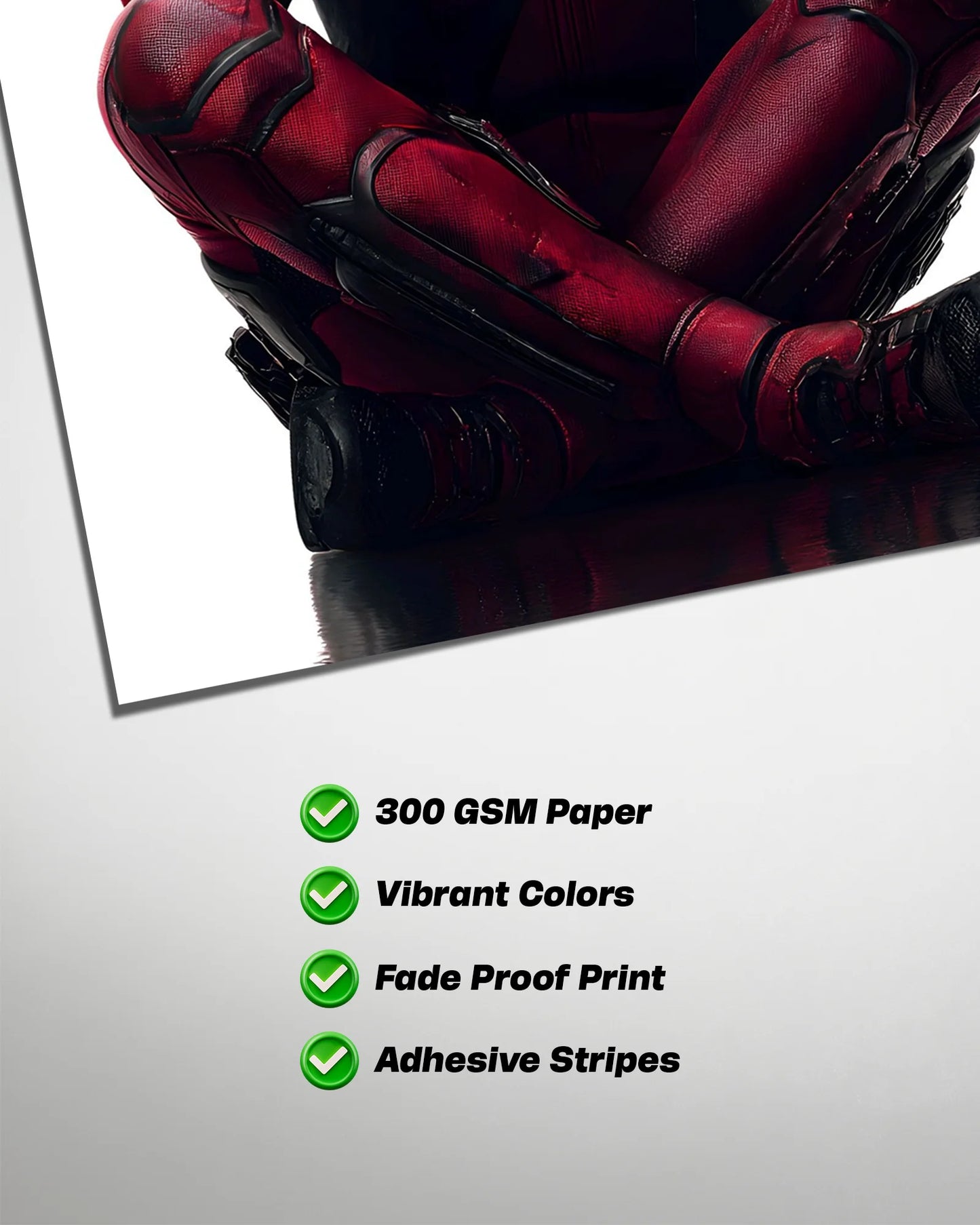 Deadpool Surprised Poster | Marvel Superhero Minimal Wall Art