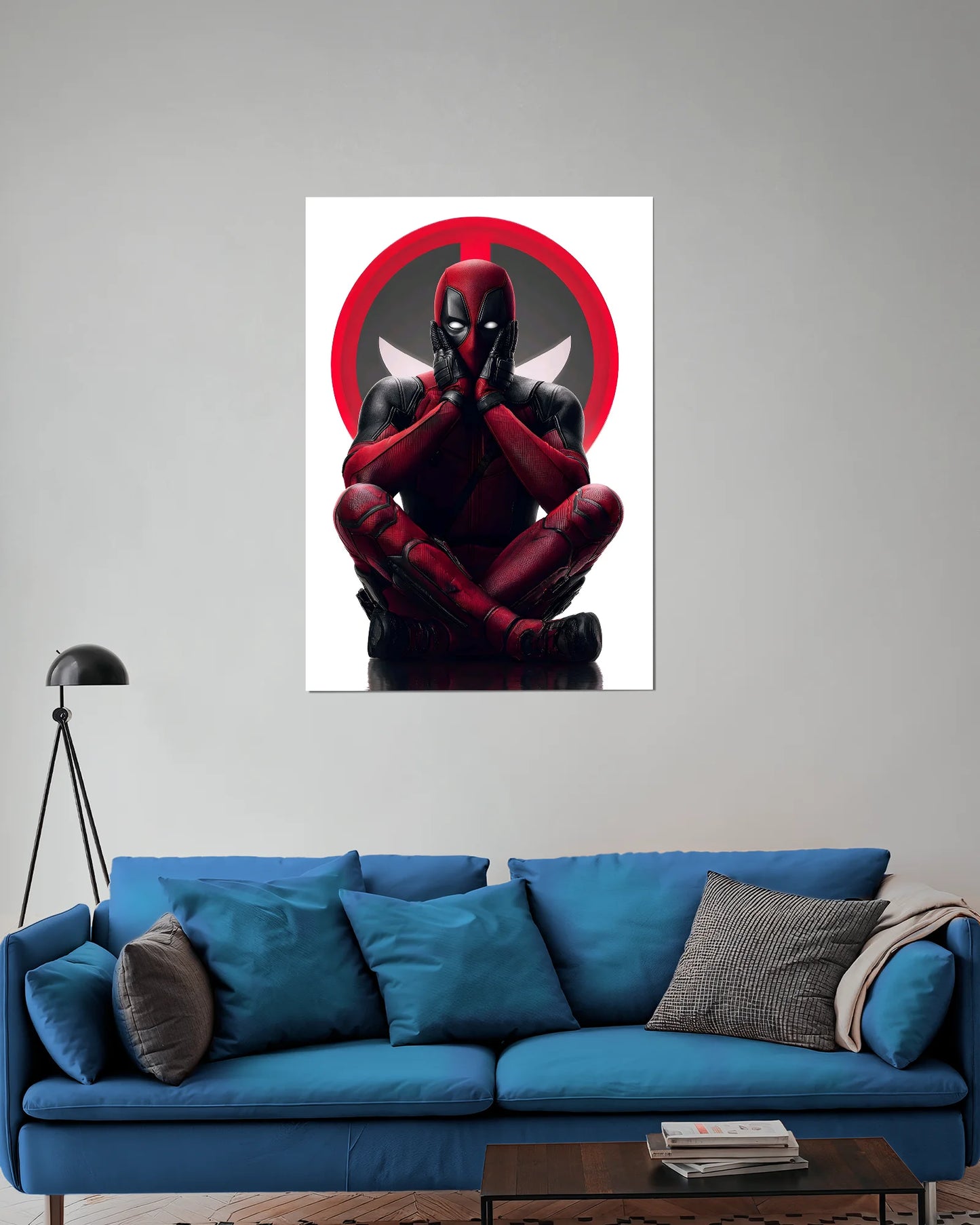 Deadpool Surprised Poster | Marvel Superhero Minimal Wall Art