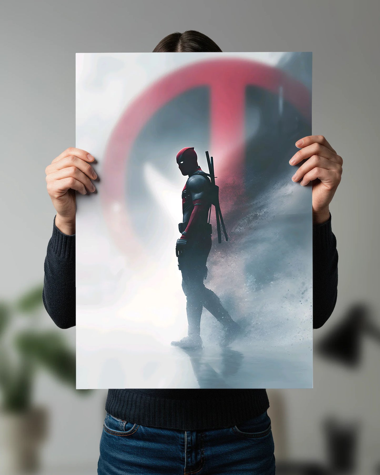 Deadpool Shadow Walk Poster | Marvel Minimal Cinematic Wall Art
