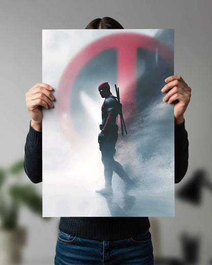 Deadpool Shadow Walk Poster | Marvel Minimal Cinematic Wall Art