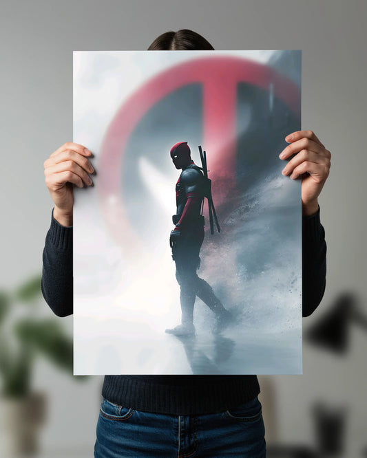 Deadpool Shadow Walk Poster | Marvel Minimal Cinematic Wall Art