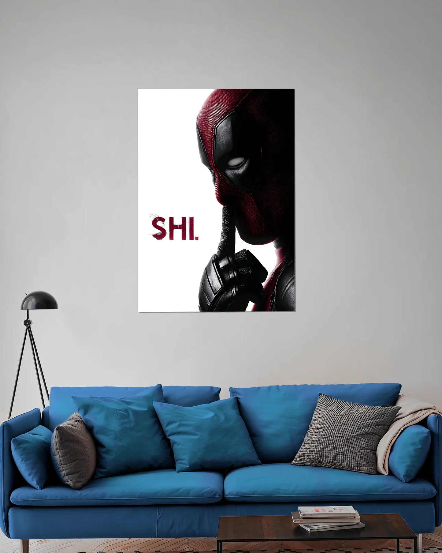 Deadpool "SHH." Minimal Poster | Marvel Superhero Wall Art