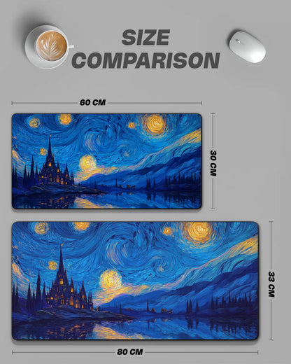 Starry Night Desk Mat | Gaming & Office Mouse Pad