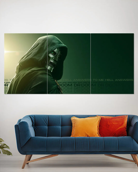 Doctor Doom Green Hooded Armor Split Wall Poster | Marvel Wall Art
