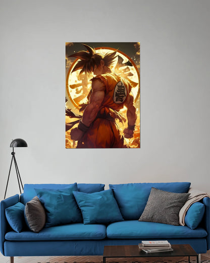 Goku Warrior Sunset Poster | Dragon Ball Anime Wall Art