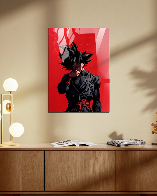 Goku Black Metal Print | Dragon Ball Anime Villain Wall Art