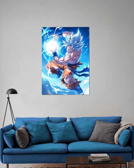 Goku Kamehameha Energy Poster | Dragon Ball Anime Wall Art