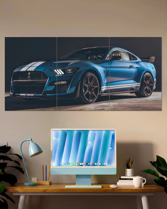 Ford Mustang Shelby GT500 Split Wall Poster | Muscle Car Wall Art
