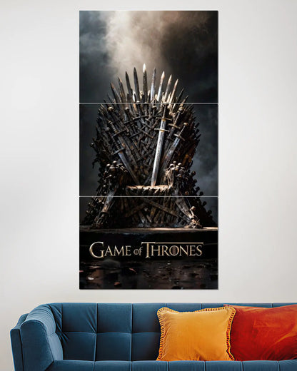 Game of Thrones Iron Throne Split Wall Poster | Web Series Wall Art
