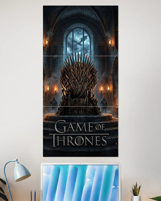 Game of Thrones Iron Throne Castle Split Wall Poster | Web Series Wall Art