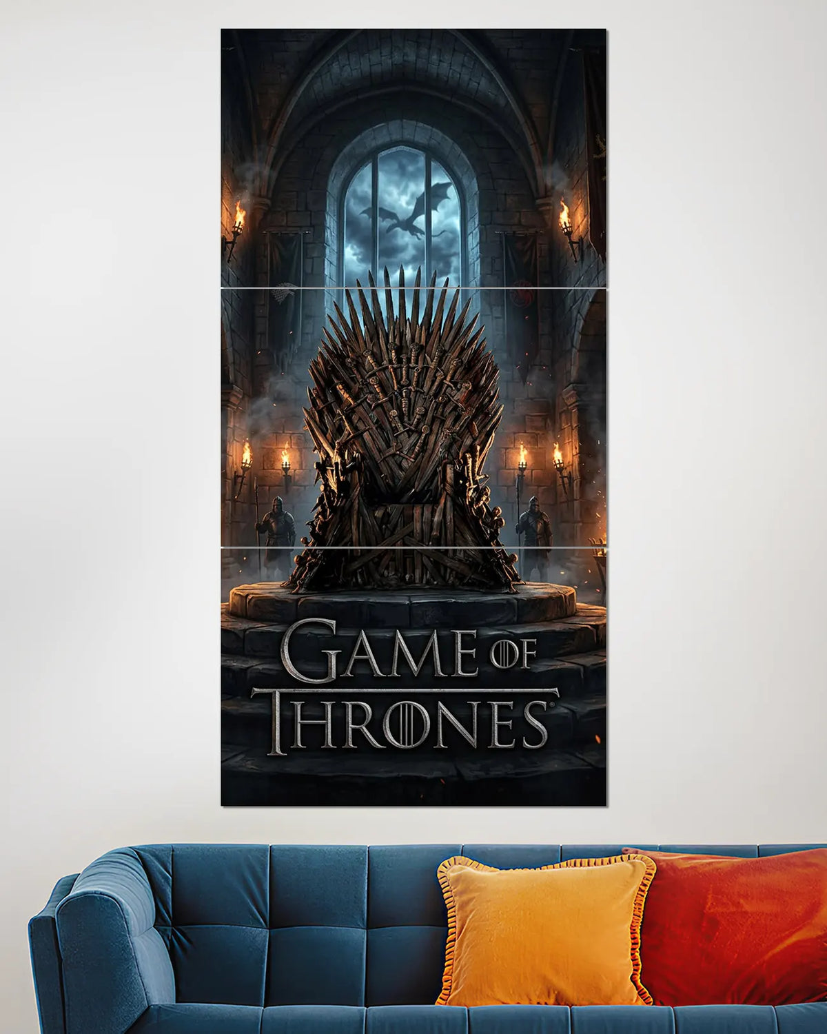Game of Thrones Iron Throne Castle Split Wall Poster | Web Series Wall Art