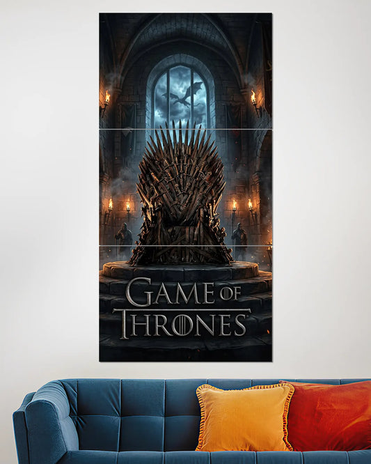 Game of Thrones Iron Throne Castle Split Wall Poster | Web Series Wall Art