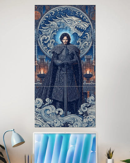 Game of Thrones Jon Snow Stark Split Wall Poster | Web Series Wall Art
