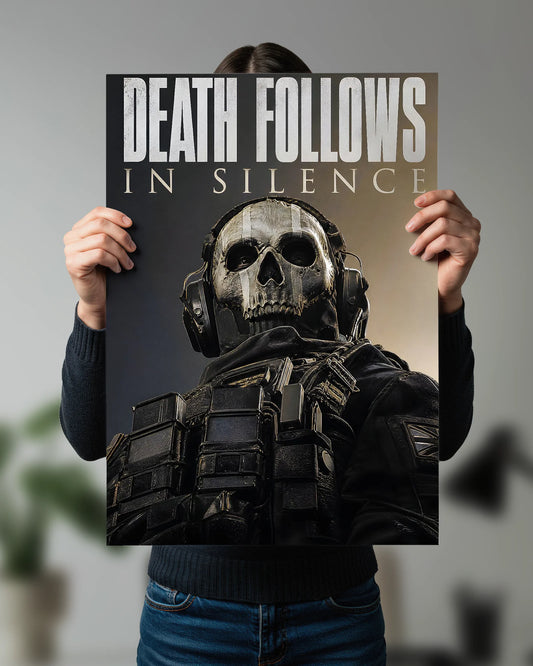 Call of Duty Ghost Poster | Modern Warfare Skull Mask Wall Art