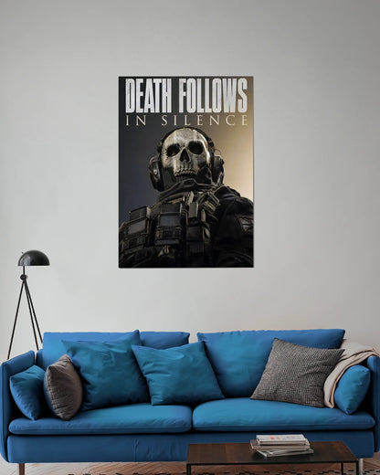 Call of Duty Ghost Poster | Modern Warfare Skull Mask Wall Art